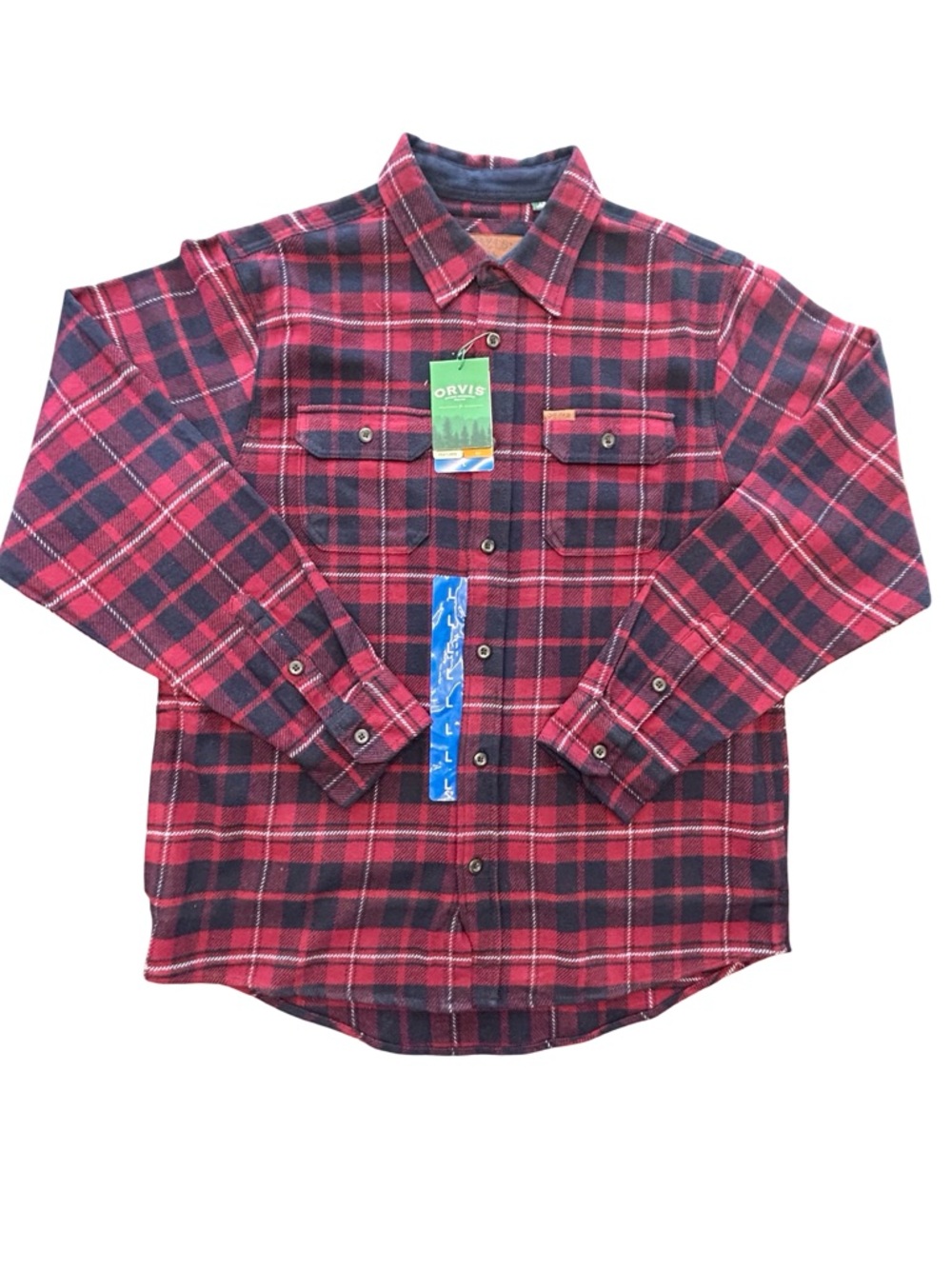 Orvis men’s Big Bear heavyweight red flannel shirt/jacket gorpcore rustic NWT L